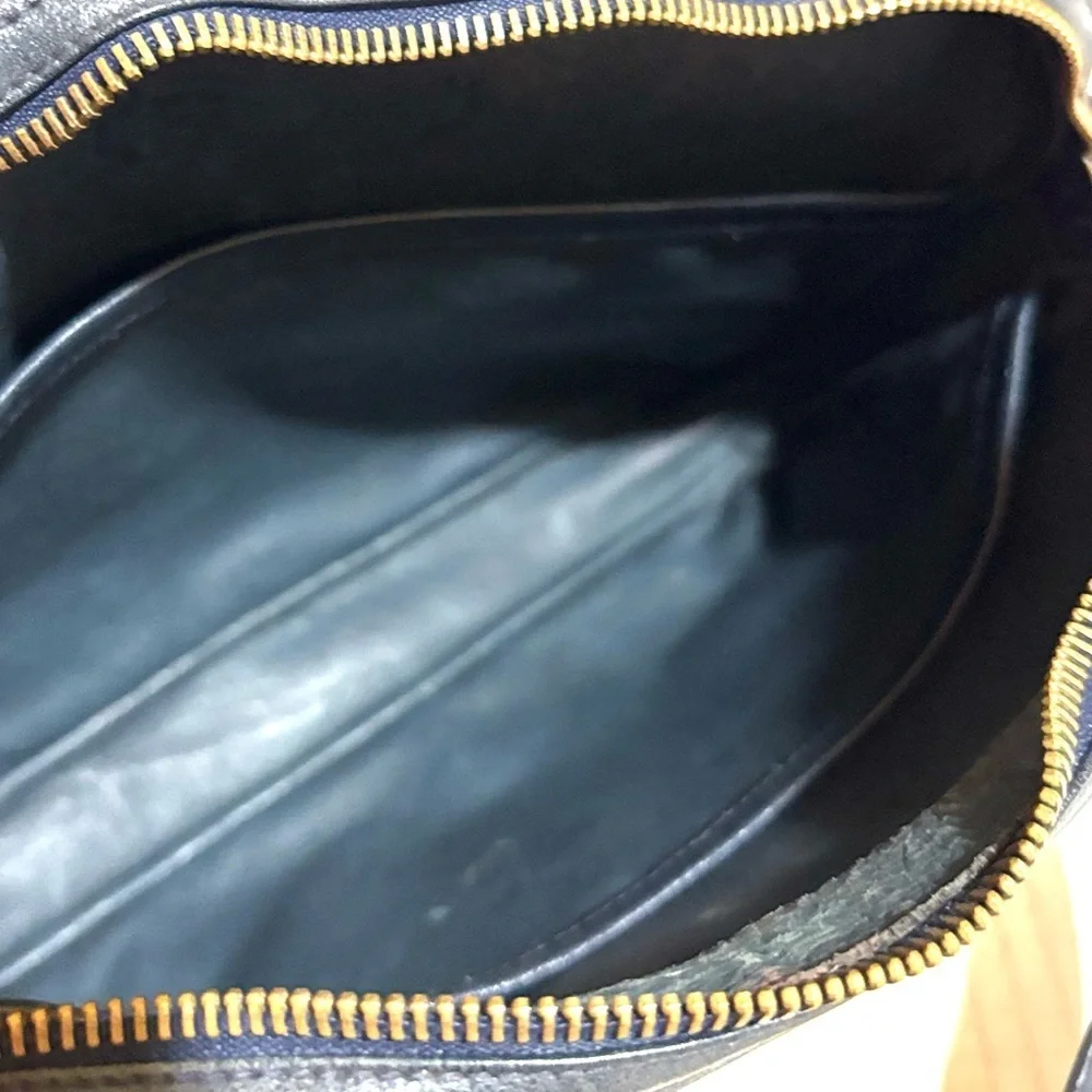 MCM vintage navy blue and Cream Bag - Picture 7 of 8